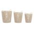 Set de Coșuri DKD Home Decor Bej Metal 42 x 42 x 51 cm 3 Piese