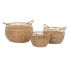 Set de Coșuri DKD Home Decor Natural Metal Polietilenă 38 x 38 x 34 cm 38 x 38 x 27 cm 3 Piese