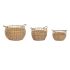 Set de Coșuri DKD Home Decor Natural Metal Polietilenă 38 x 38 x 34 cm 38 x 38 x 27 cm 3 Piese