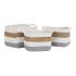 Set de Coșuri DKD Home Decor Alb Fibră naturală 36 x 27 x 27 cm 3 Piese
