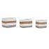 Set de Coșuri DKD Home Decor Alb Fibră naturală 36 x 27 x 27 cm 3 Piese