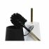 Perie pentru toaletă DKD Home Decor Alb Negru Oțel inoxidabil polistiren 12 x 12 x 34,5 cm (2 Unități)