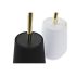 Perie pentru toaletă DKD Home Decor Alb Negru Oțel inoxidabil polistiren 12 x 12 x 34,5 cm (2 Unități)