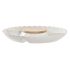 Tavă pentru gustari DKD Home Decor 25,5 x 25,5 x 3 cm Natural Porțelan Alb