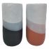 Vază DKD Home Decor Tricolor 13 x 13 x 25 cm Dolomite (2 Unități)