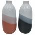 Vază DKD Home Decor 13 x 13 x 29 cm Tricolor Dolomite (2 Unități)