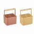 Organizator pentru tacâmuri DKD Home Decor 18 x 15,5 x 24 cm Metal Teracotă Galben Vintage Pin (2 Unități)