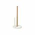 Suport pentru hârtie de bucătărie DKD Home Decor 13 x 13 x 31,5 cm Natural Metal Alb Pin