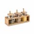 Set de 3 tuburi DKD Home Decor 31 x 11 x 10,5 cm Natural Bambus Sticlă borosilicată