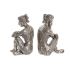 Figură Decorativă DKD Home Decor 17 x 15 x 26 cm Femeie Argintiu (3 Unități)