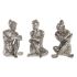 Figură Decorativă DKD Home Decor 17 x 15 x 26 cm Femeie Argintiu (3 Unități)