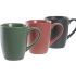 Set de 4 Căni tip Halbă DKD Home Decor Verde Roz Natural Gri închis Gresie 160 ml 17 x 12 x 39 cm