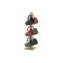 Set de 4 Căni tip Halbă DKD Home Decor Verde Roz Natural Gri închis Gresie 160 ml 17 x 12 x 39 cm