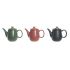Ceainic DKD Home Decor Verde Roz Natural Gri închis Lemn de cauciuc Gresie 1 L (3 Unități)