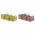 Set de Coșuri DKD Home Decor 38 x 29 x 20 cm Poliester (2 Unități)
