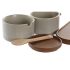 Zaharniță DKD Home Decor 19,5 x 18,5 x 7 cm Bej Maro Lemn de cauciuc 4 Piese