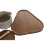 Zaharniță DKD Home Decor 19,5 x 18,5 x 7 cm Bej Maro Lemn de cauciuc 4 Piese