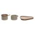 Zaharniță DKD Home Decor 19,5 x 18,5 x 7 cm Bej Maro Lemn de cauciuc 4 Piese