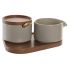 Zaharniță DKD Home Decor 19,5 x 18,5 x 7 cm Bej Maro Lemn de cauciuc 4 Piese