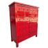 Dulap cu Sertare DKD Home Decor Roșu Lemn de ulm Oriental Lăcuit 102 x 42 x 120 cm