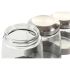 Set de 3 tuburi DKD Home Decor Geam Argintiu Transparent Oțel inoxidabil