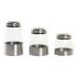 Set de 3 tuburi DKD Home Decor Geam Argintiu Transparent Oțel inoxidabil