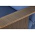 Canapea extensibilă DKD Home Decor Negru Albastru Metal Maro Poliester Lemn de eucalipt (203 x 87 x 81 cm)