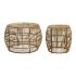 Set de 2 mese DKD Home Decor Maro Deschis 70 x 70 x 50 cm