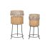 Set de jardiniere DKD Home Decor 35 x 35 x 68 cm 31 x 31 x 68 cm Natural Negru Metal Maro Bambus 32 x 32 x 68 cm