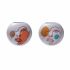 Vază DKD Home Decor 25,5 x 25,5 x 22 cm Față Alb Rășină Multicolor (2 Unități)