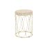 Masa laterală DKD Home Decor Natural Metal Crem Ratan (35 x 35 x 49 cm)