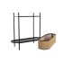 Ghiveci DKD Home Decor Natural Negru Metal Colonial Bambus (60 x 23.5 x 69 cm)