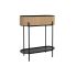 Ghiveci DKD Home Decor Natural Negru Metal Colonial Bambus (60 x 23.5 x 69 cm)