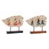 Figură Decorativă DKD Home Decor 38 x 6 x 29,5 cm Roșu Buda Verde Oriental (2 Unități)