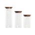 Set de 3 tuburi DKD Home Decor 10,2 x 10,2 x 27,7 cm Natural Transparent Salcâm Litere Sticlă borosilicată