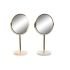 Oglindă DKD Home Decor 18 x 13 x 35 cm Gri Bej Auriu* Metal Alb Rășină Gri deschis (2 Unități)