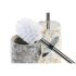 Perie pentru toaletă DKD Home Decor Gri Bej Aluminiu Dolomite 10 x 10 x 36 cm (2 Unități)