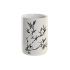 Suport pentru periuțe de dinți DKD Home Decor Alb Negru Lemn de cauciuc Gresie 7,6 x 7,6 x 11 cm (12 Unități)