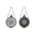 Stolní hodiny DKD Home Decor 40 x 6,5 x 46 cm Negru Alb Fier Mandala Lemn MDF (2 Unități)