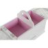 Casetă de Bijuterii DKD Home Decor 16 x 17 x 28 cm Alb Roz deschis Lemn MDF