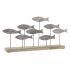 Figură Decorativă DKD Home Decor Natural Maro Alb Fier Lemn de mango Marinar Pești (65 x 9 x 31 cm)