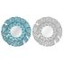 Oglindă de perete DKD Home Decor Albastru Alb Coral Mediterană 60 x 7 x 60 cm (2 Unități) (2 Piese)