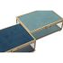 Casetă de Bijuterii DKD Home Decor 15 x 10 x 6 cm Geam Turquoise Albastru celest Fier (2 Unități)