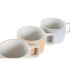 Set de Căni de Cafea DKD Home Decor Galben Albastru Alb Roșu Metal Bambus Dolomite 260 ml 4 Piese