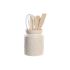 Suport pentru ustensile de bucătărie DKD Home Decor Roz Metal Alb Dolomite Lemn MDF 12 x 12 x 25 cm (5 Unități)