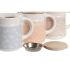 Tavă de scurgere pentru carne și pește DKD Home Decor Albastru Roz Oțel inoxidabil Galben Gresie Lemn MDF 680 ml 3 Unități