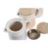 Tavă de scurgere pentru carne și pește DKD Home Decor Albastru Roz Oțel inoxidabil Galben Gresie Lemn MDF 680 ml 3 Unități