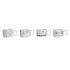 Set de Căni de Cafea DKD Home Decor Albastru Alb Metal Dolomite 260 ml 4 Piese