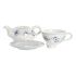 Set de Ceainic DKD Home Decor Albastru Alb 750 ml Dolomite (3 Unități)