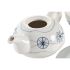 Set de Ceainic DKD Home Decor Albastru Alb 750 ml Dolomite (3 Unități)